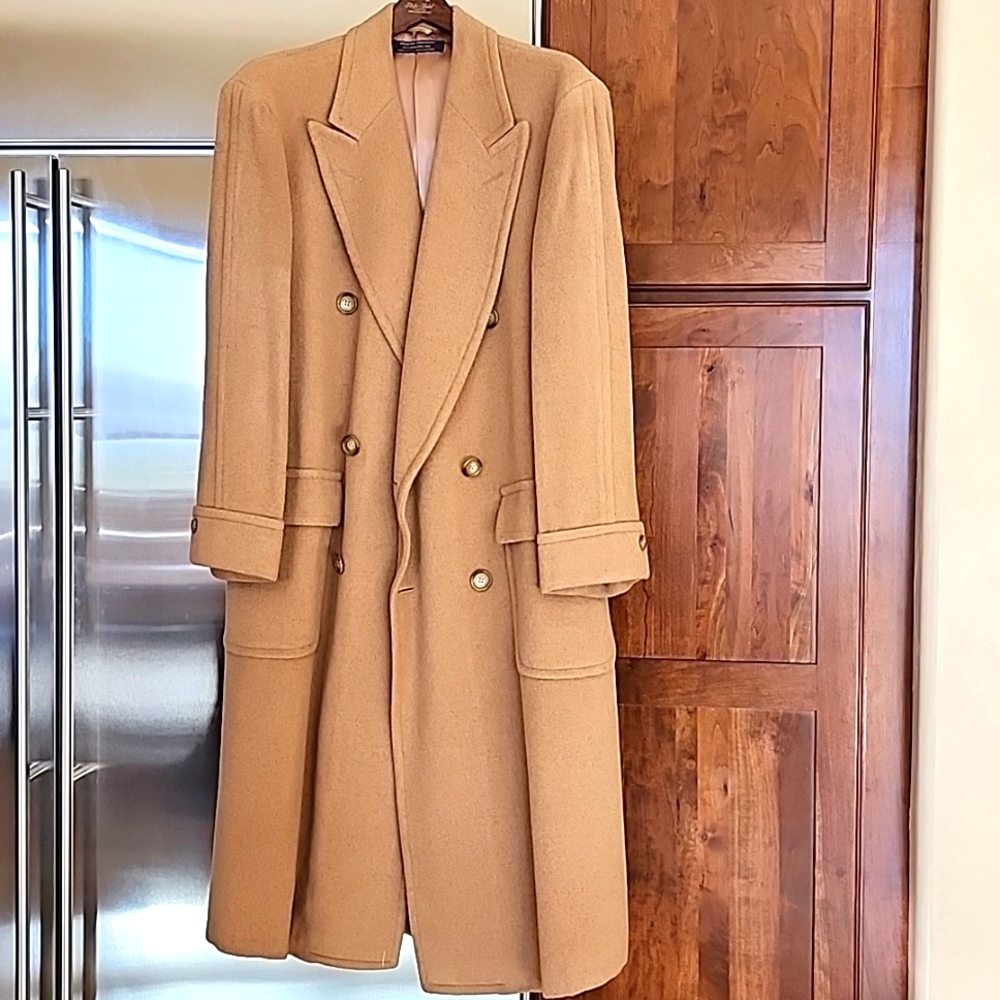 Brooks Brothers Camel Hair Peak Lapel Coat